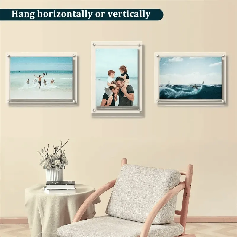 Wall Mounted Acrylic Photo Frames