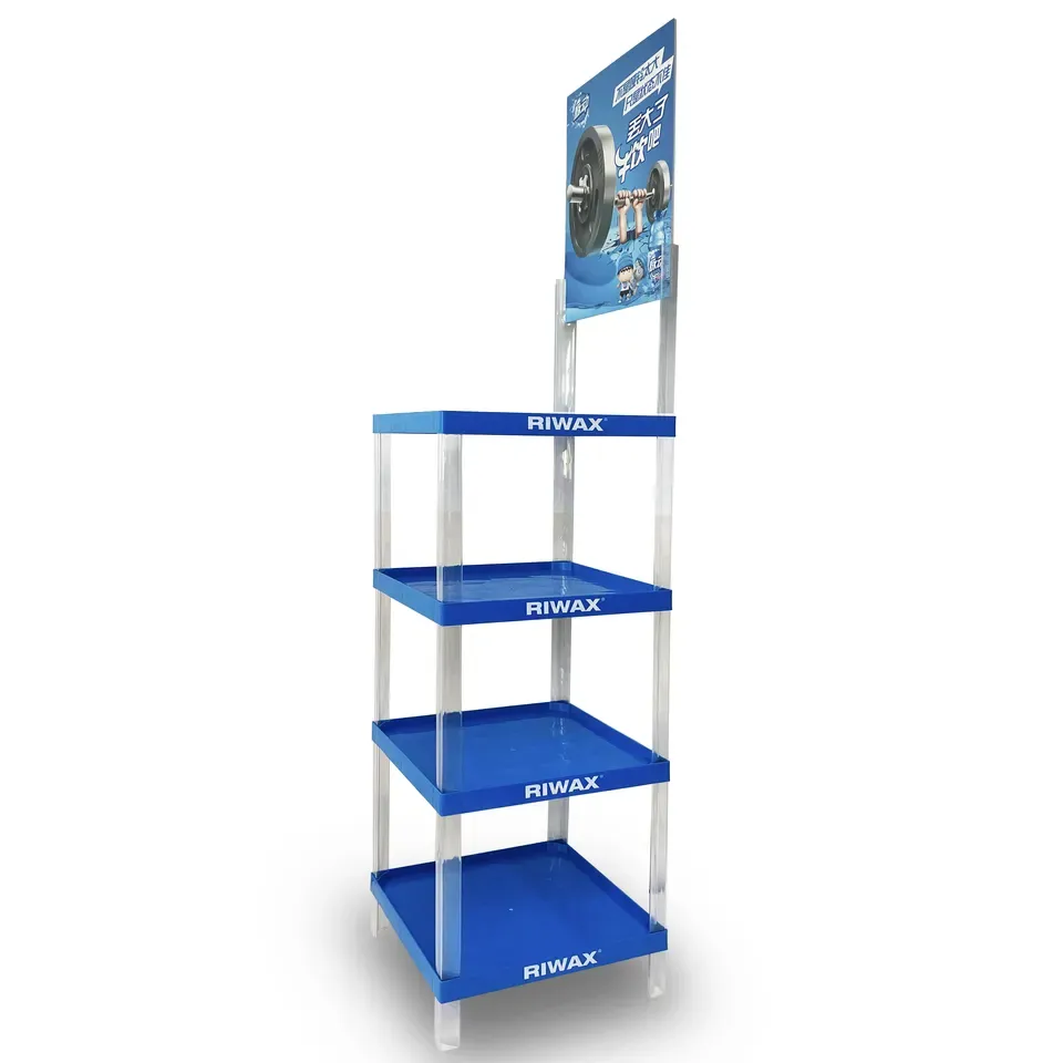 4 Tiers Floor Plastic Display Stand