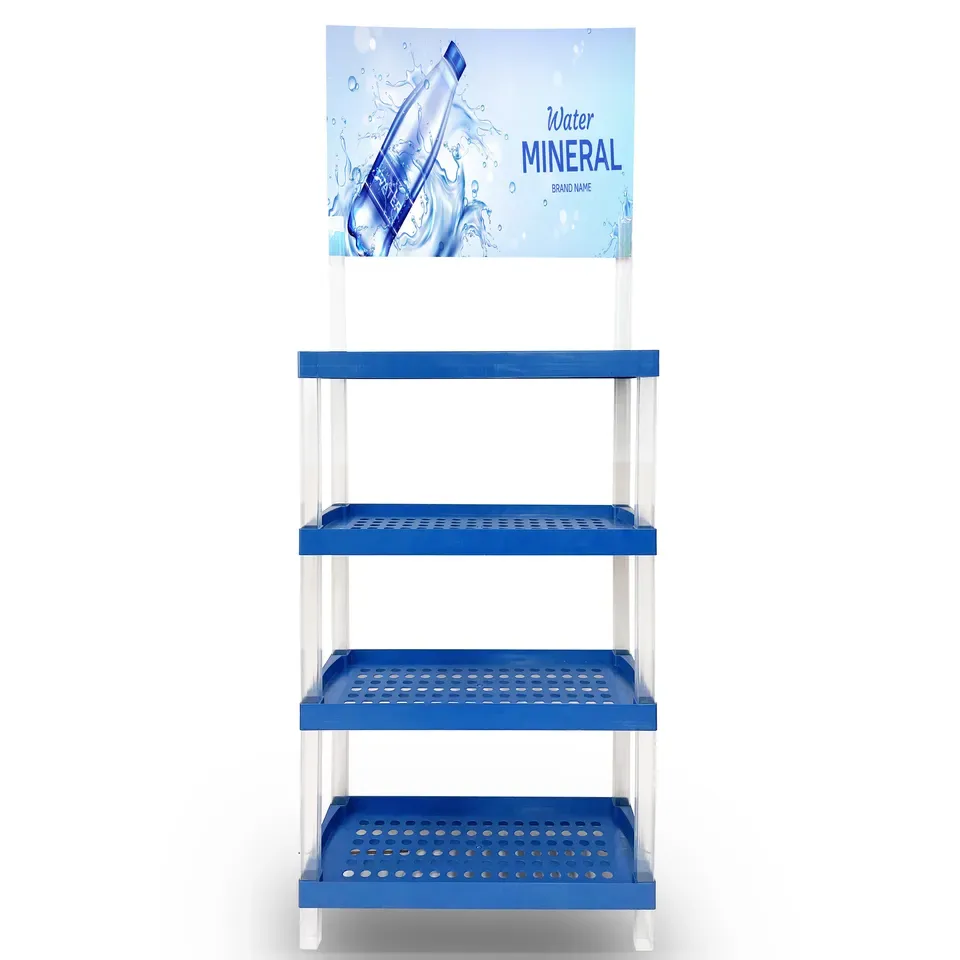 4 Tiers Floor Plastic Display Stand
