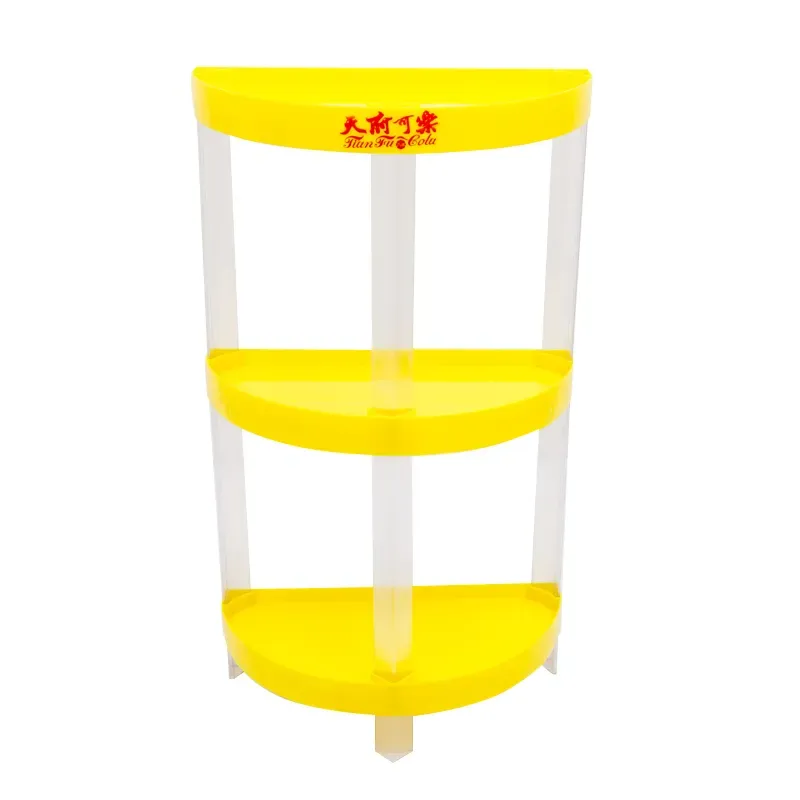 Semicircle Plastic Beverage Fruit Juice Display Stand
