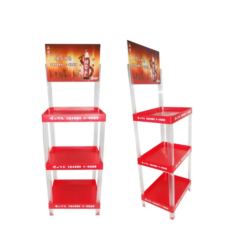 Plastic Display Rack Supermarket For Retail