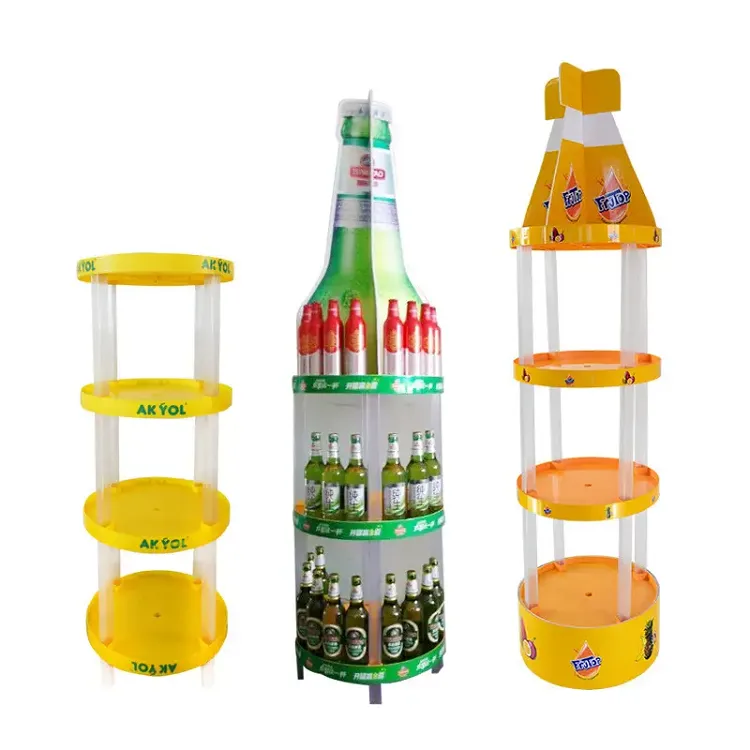 Round Bottle Shape Display Rack for Beer Drink