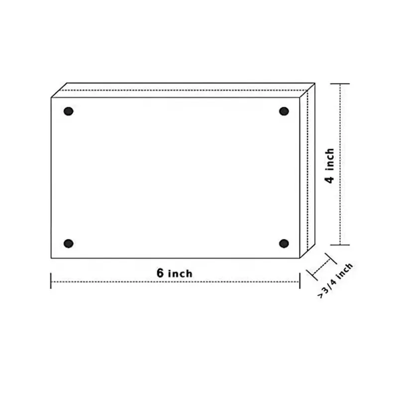 Custom Acrylic Clear Photo Frame 
