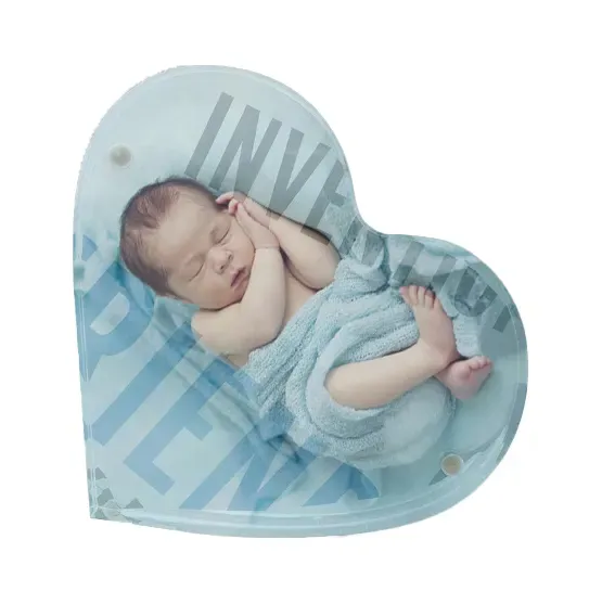 Acrylic Heart Shaped Photo Frame