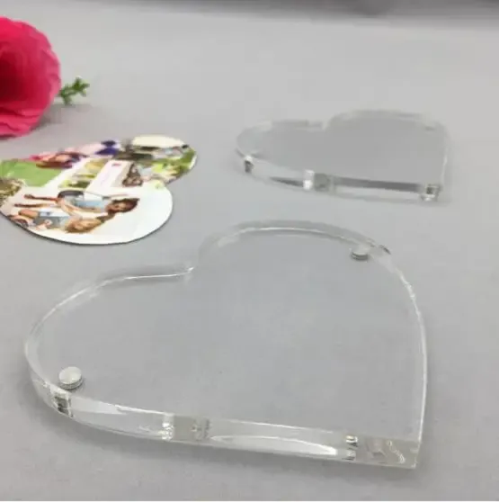 Acrylic Heart Shaped Photo Frame