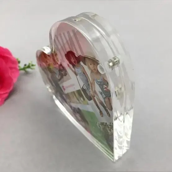 Acrylic Heart Shaped Photo Frame