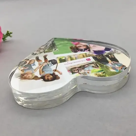 Acrylic Heart Shaped Photo Frame