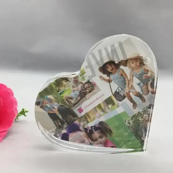 Acrylic Heart Shaped Photo Frame