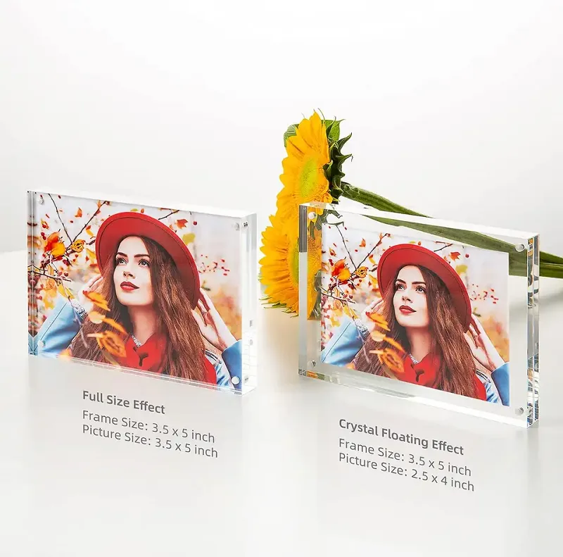 Acrylic Double Sided Photo Frame