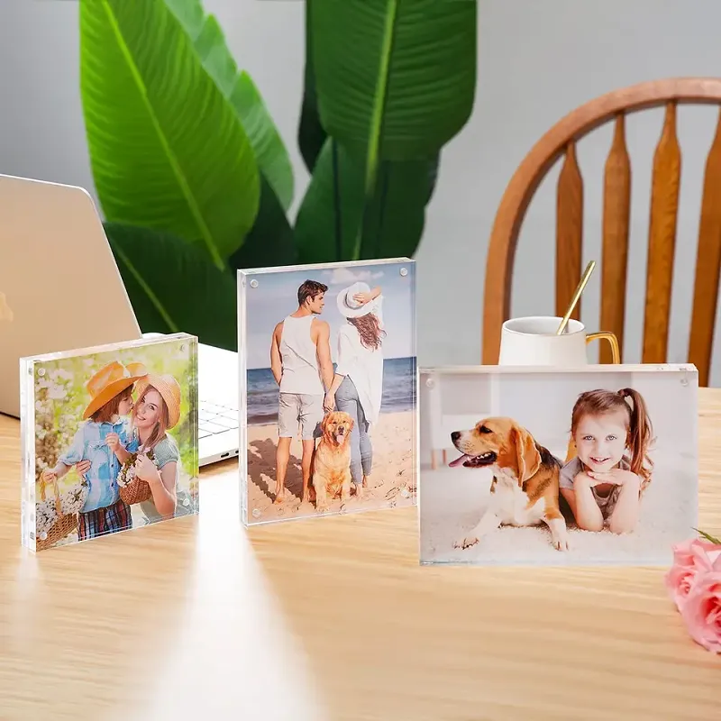 Acrylic Double Sided Photo Frame