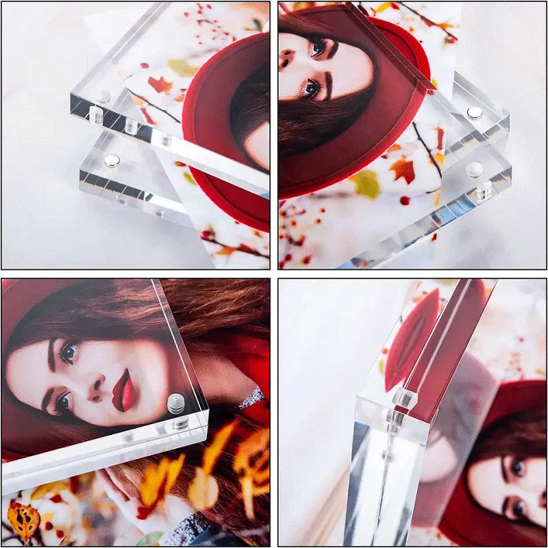 Acrylic Double Sided Photo Frame