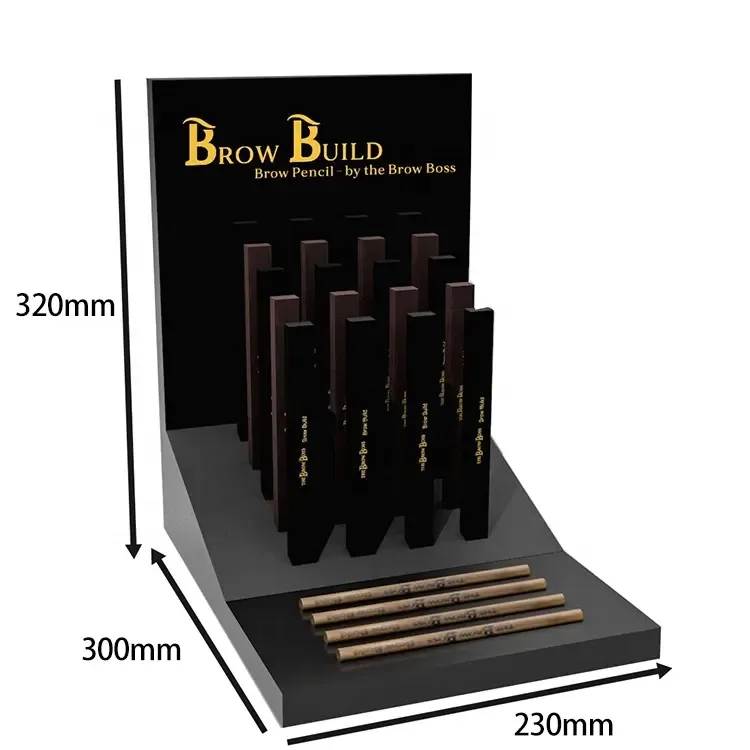Acrylic Cosmetic Eyebrow Pencils Display Stand