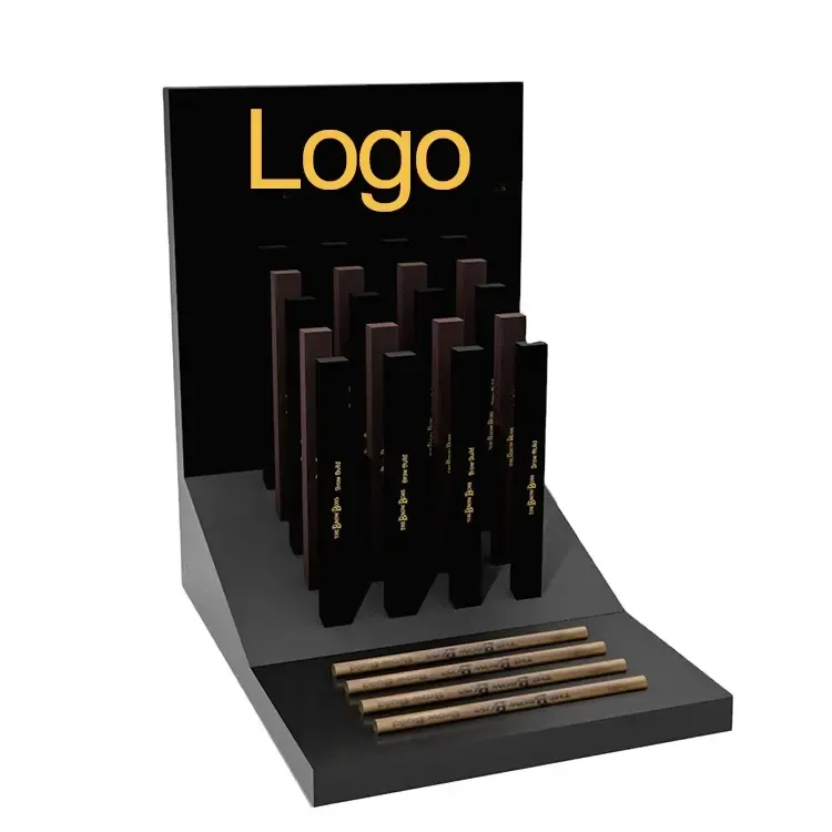 Acrylic Cosmetic Eyebrow Pencils Display Stand