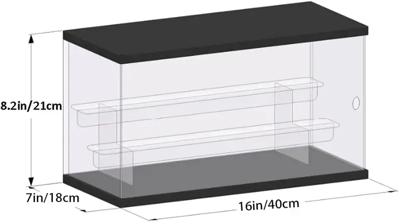 Transparent 3 Tier Acrylic Doll Toy Figure Protective Display Case