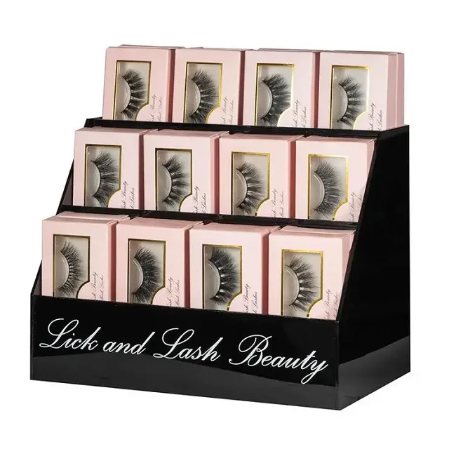 Acrylic Eyelash Counter Display For Retail