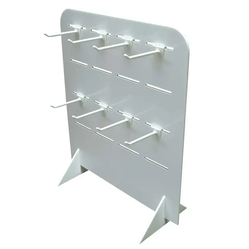 Custom Acrylic White Slatwall Counter Display