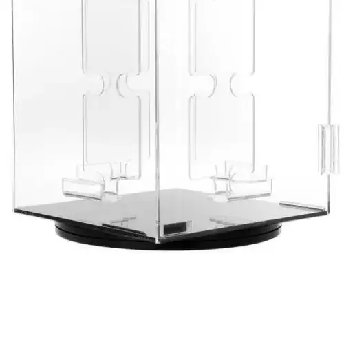 Lockable Acrylic Rotating 48 Watch Display Box 