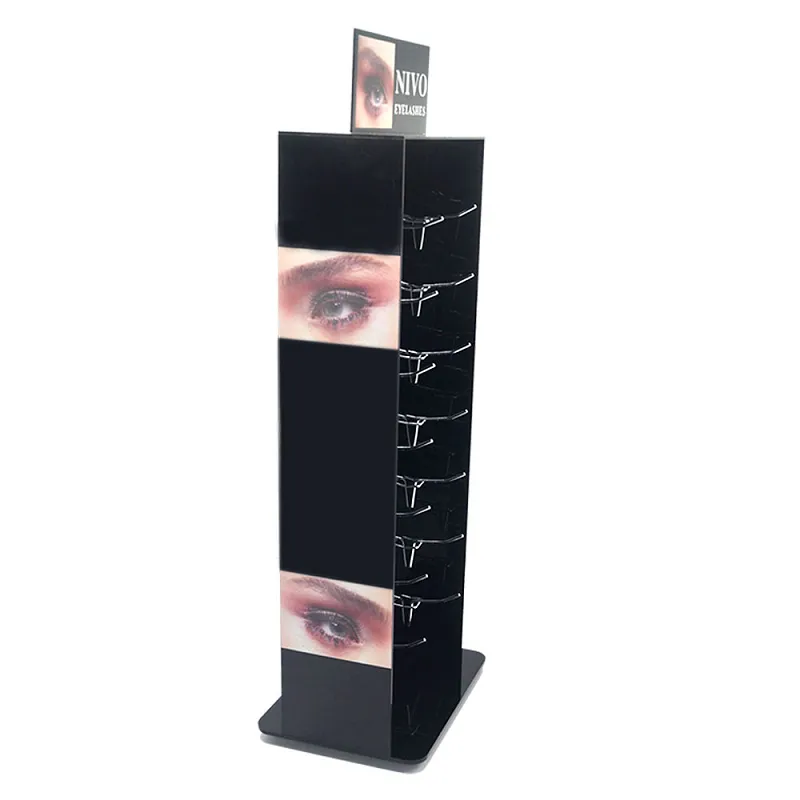 Customized Acrylic Cosmetics Display Stand with Turntable