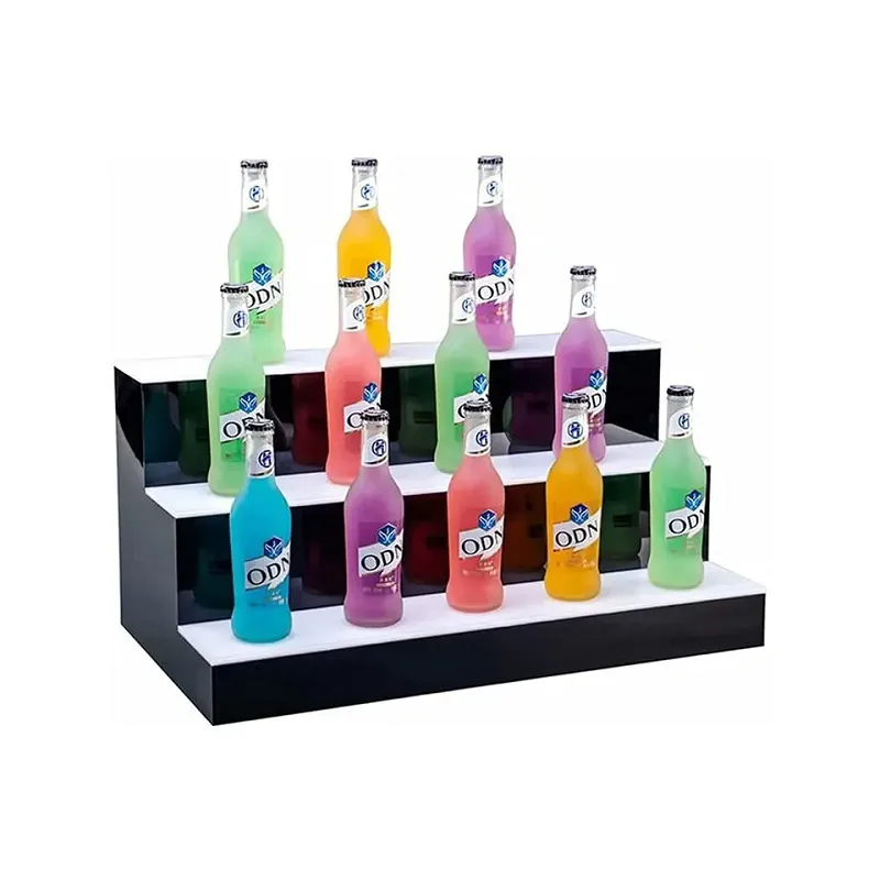 RGB LED Illuminated Wine Bottle Liquor Display Stand 