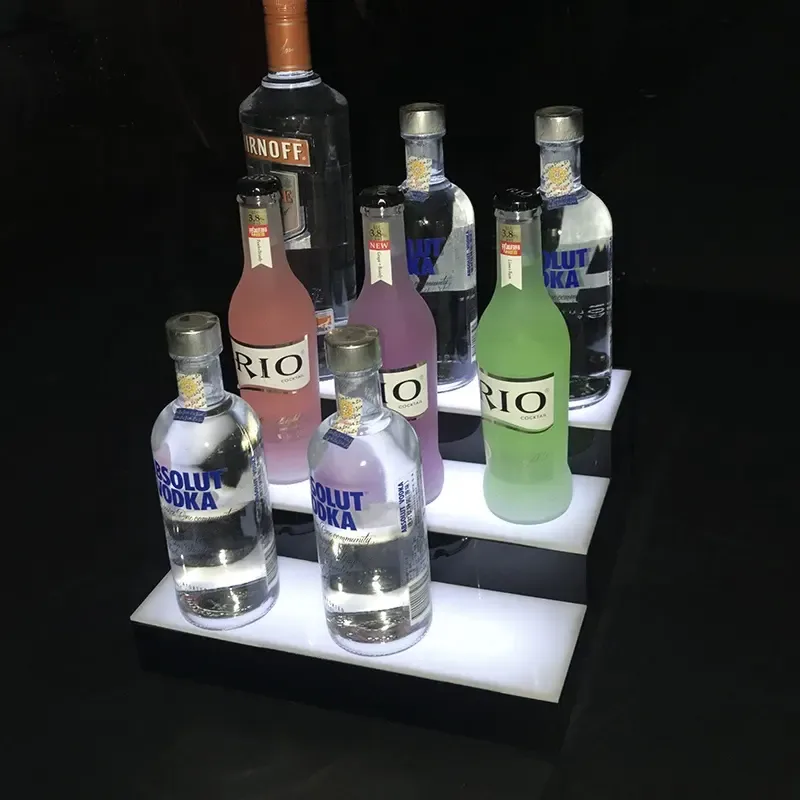 Led Acrylic Liquor Beverage Bottle Display Rack Stands