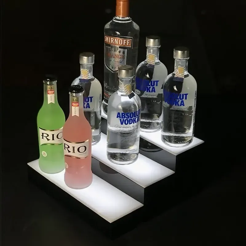Led Acrylic Liquor Beverage Bottle Display Rack Stands