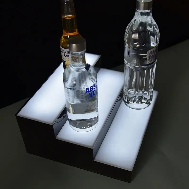 Led Acrylic Liquor Beverage Bottle Display Rack Stands