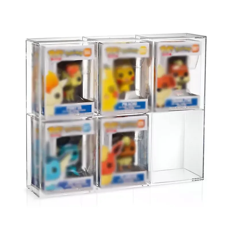 6 Regular Size high quality Acrylic Pop Display Case