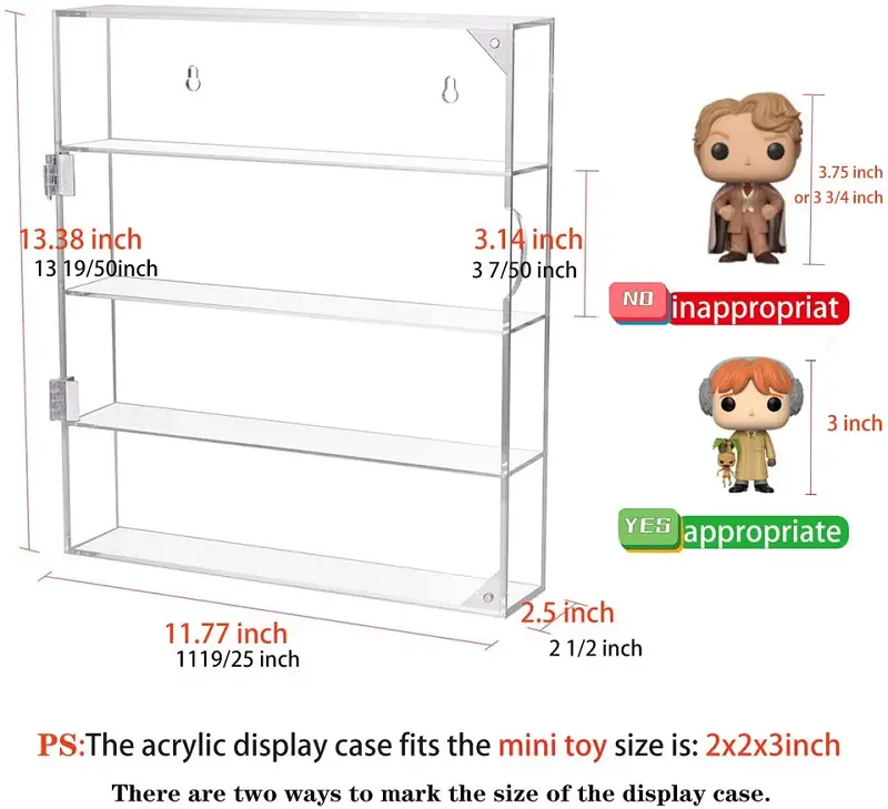Acrylic Mini Funko Pop Figures Display Case
