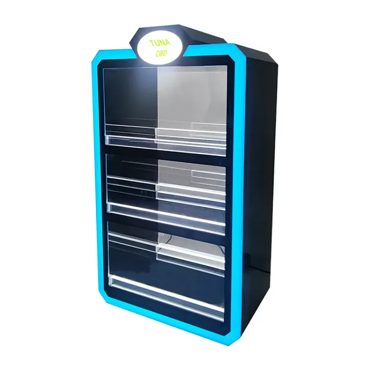 3 Tiers Acrylic Cigarette Display Stand With LED Light