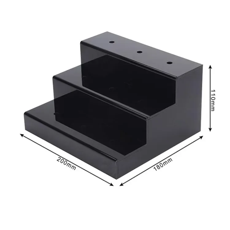 3 Tiered Black Acrylic Watch Bracelet Display Stand