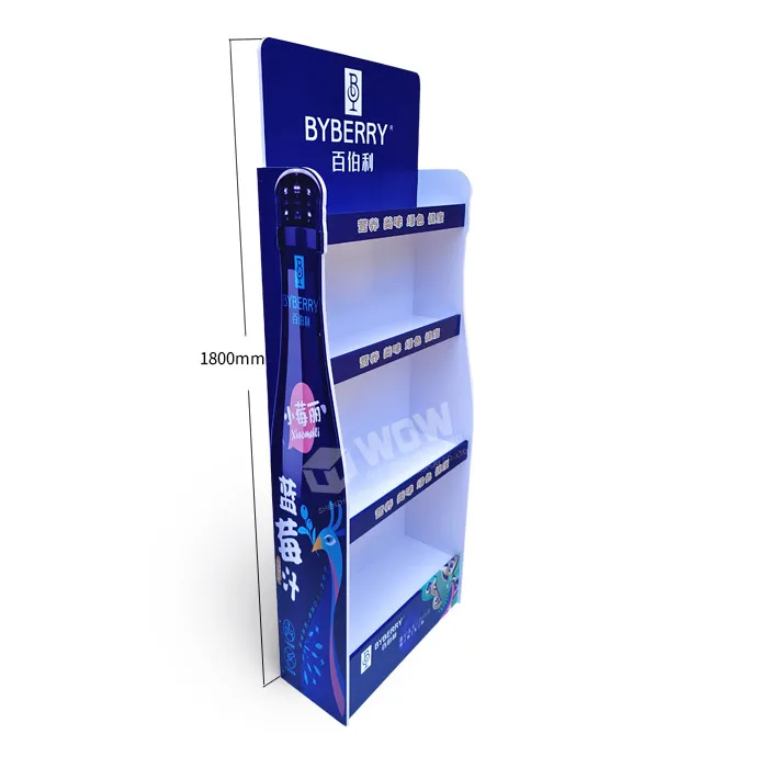 Free Standing Display Stand PVC for Bottle