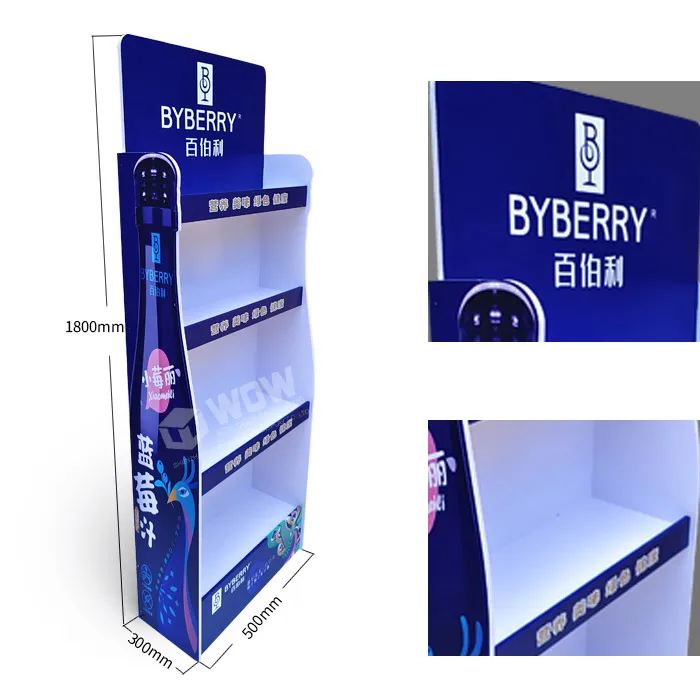Free Standing Display Stand PVC for Bottle