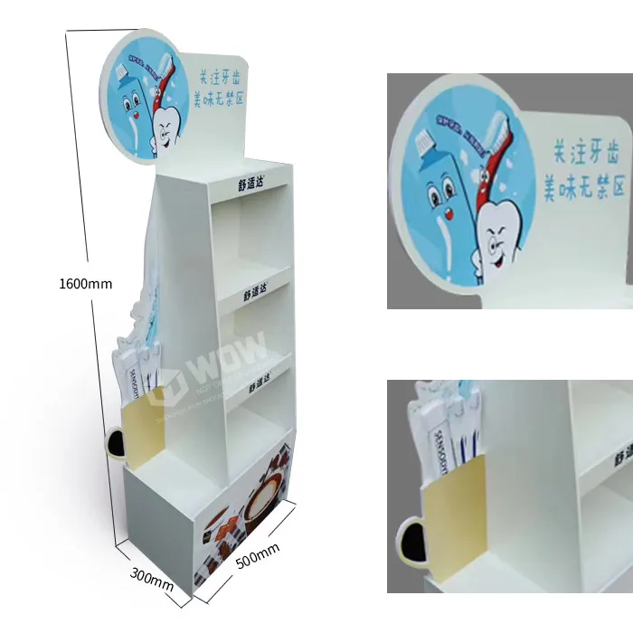 PVC Toiletries Display Stand POP Folding