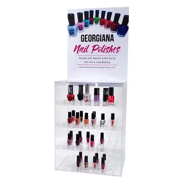 Acrylic Nail Polish Organizer Display Rack Stand