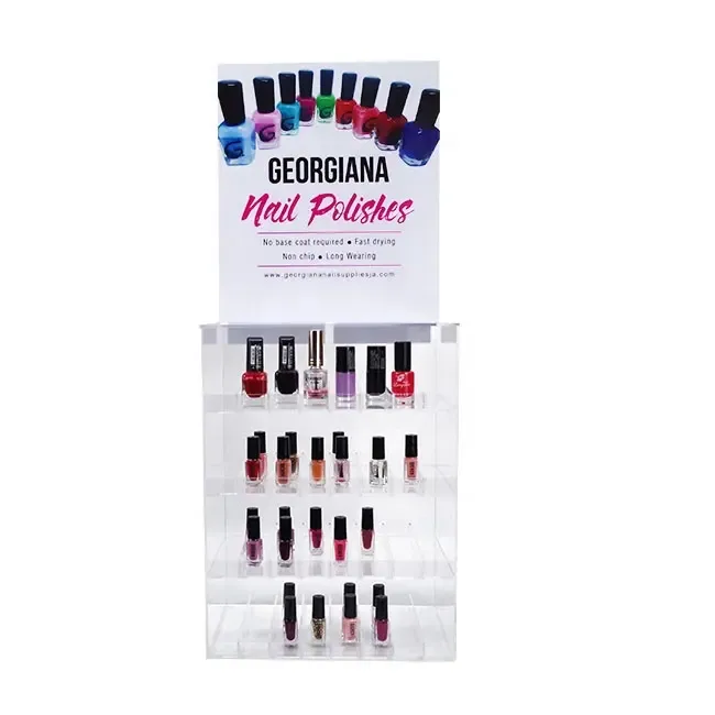 Acrylic Nail Polish Organizer Display Rack Stand