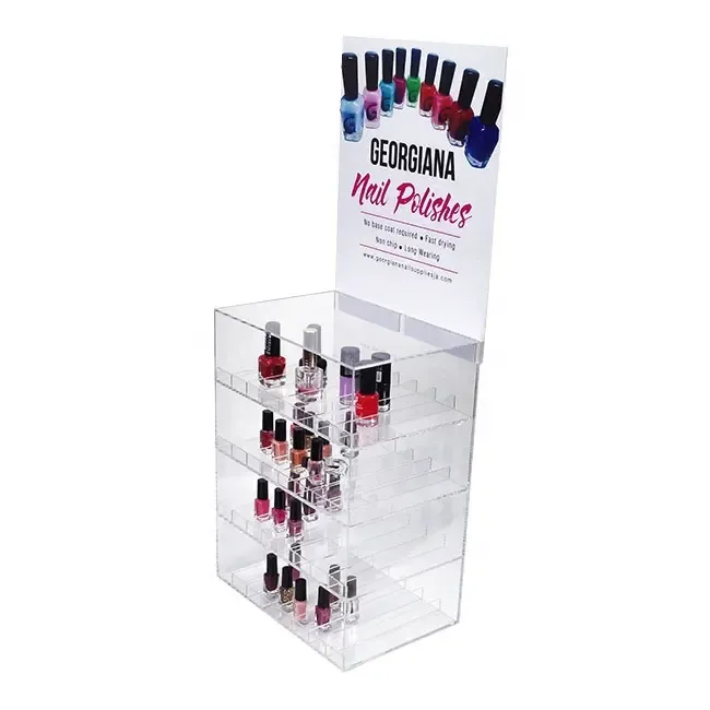 Acrylic Nail Polish Organizer Display Rack Stand