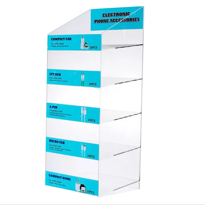 Acrylic Mobile Phone Accessories Display Stand