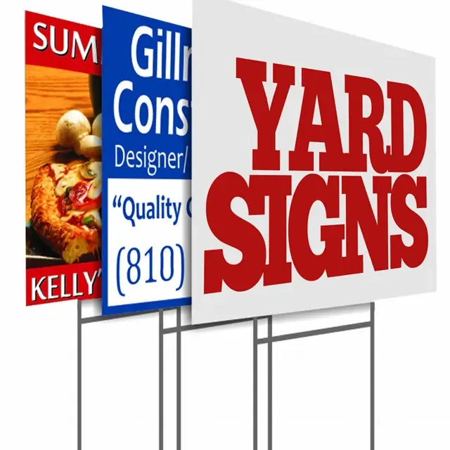 Customized Yard Sign and Coreflute Display Signs 
