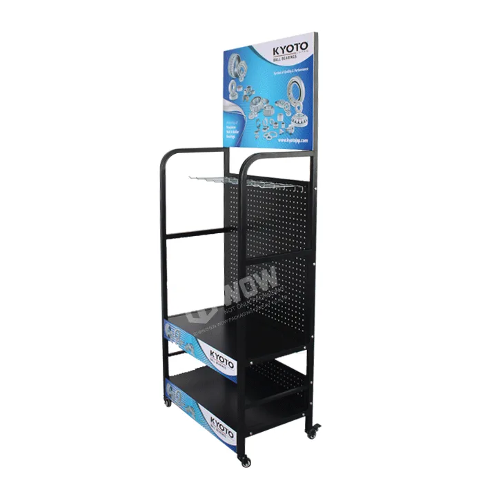 2 Shelf Metal Display Rack For Drinks