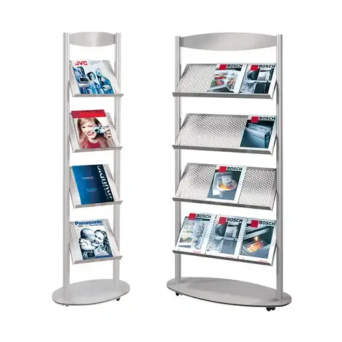 A4 Brochure Magazine Metal Floor Display stand