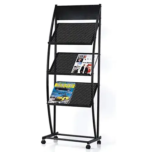A4 Brochure Magazine Metal Floor Display stand