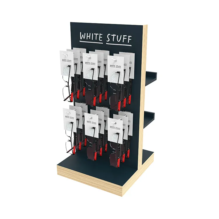 Countertop Wooden Sunglasses Display Stand 
