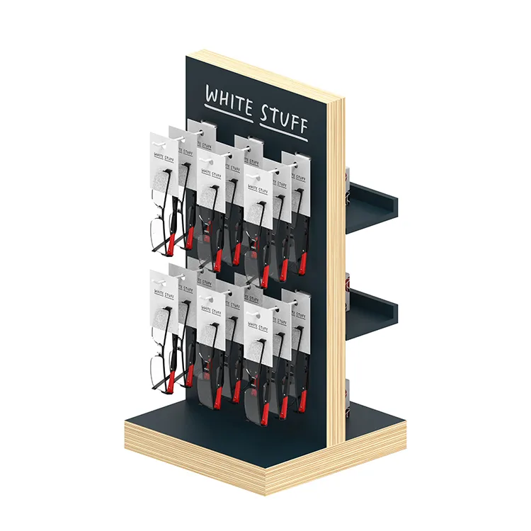 Countertop Wooden Sunglasses Display Stand 