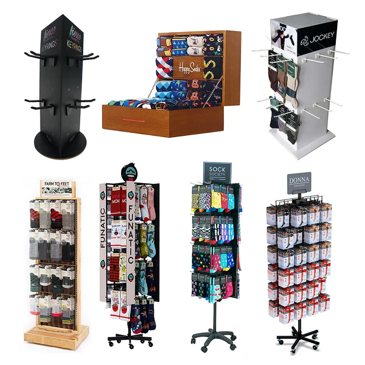 Custom logo Metal Sock Display Stand
