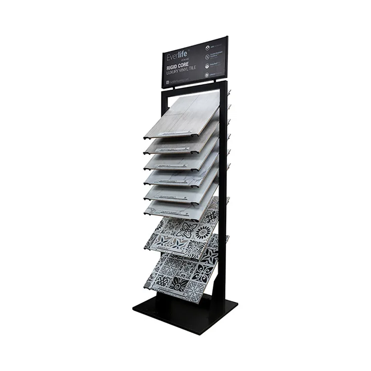 Black Metal Ceramic Stone Tile Display Stand