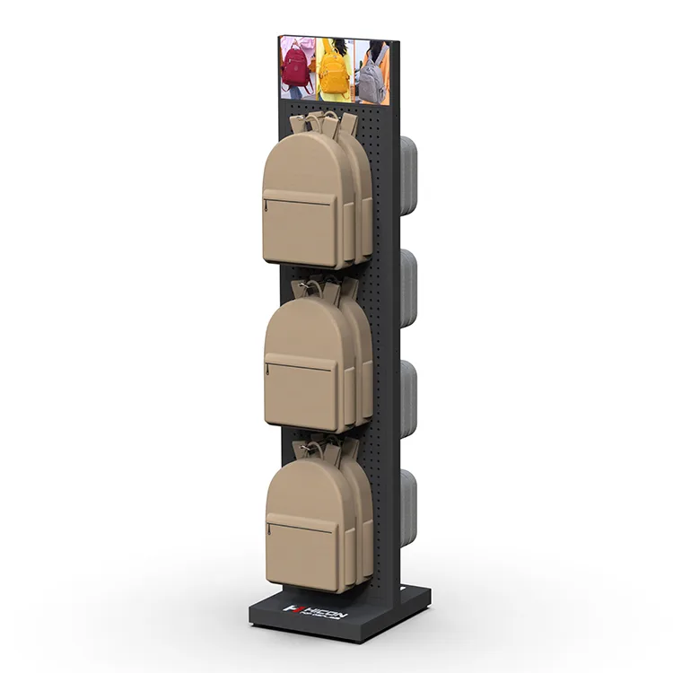 Metal Pegboard Store Bag Display Stand