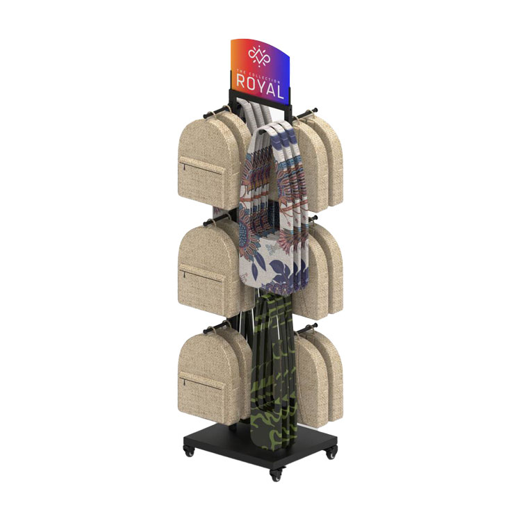 Pegboard Floor Handbag Display Rack Bags Display Stands With Hooks