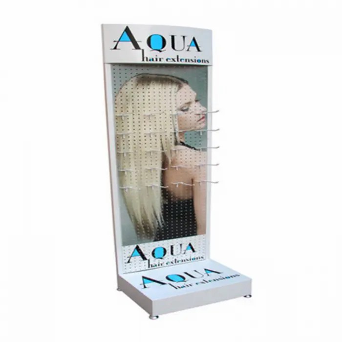 Hair Extension Display Rack Wigs Hair Branding Stand for Retail Sales