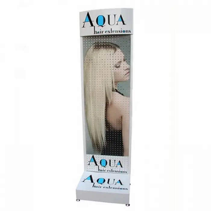Hair Extension Display Rack Wigs Hair Branding Stand for Retail Sales