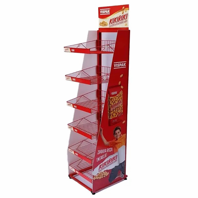 Metal Wire Mesh Merchandise Display Rack Retail Display Units Solutions